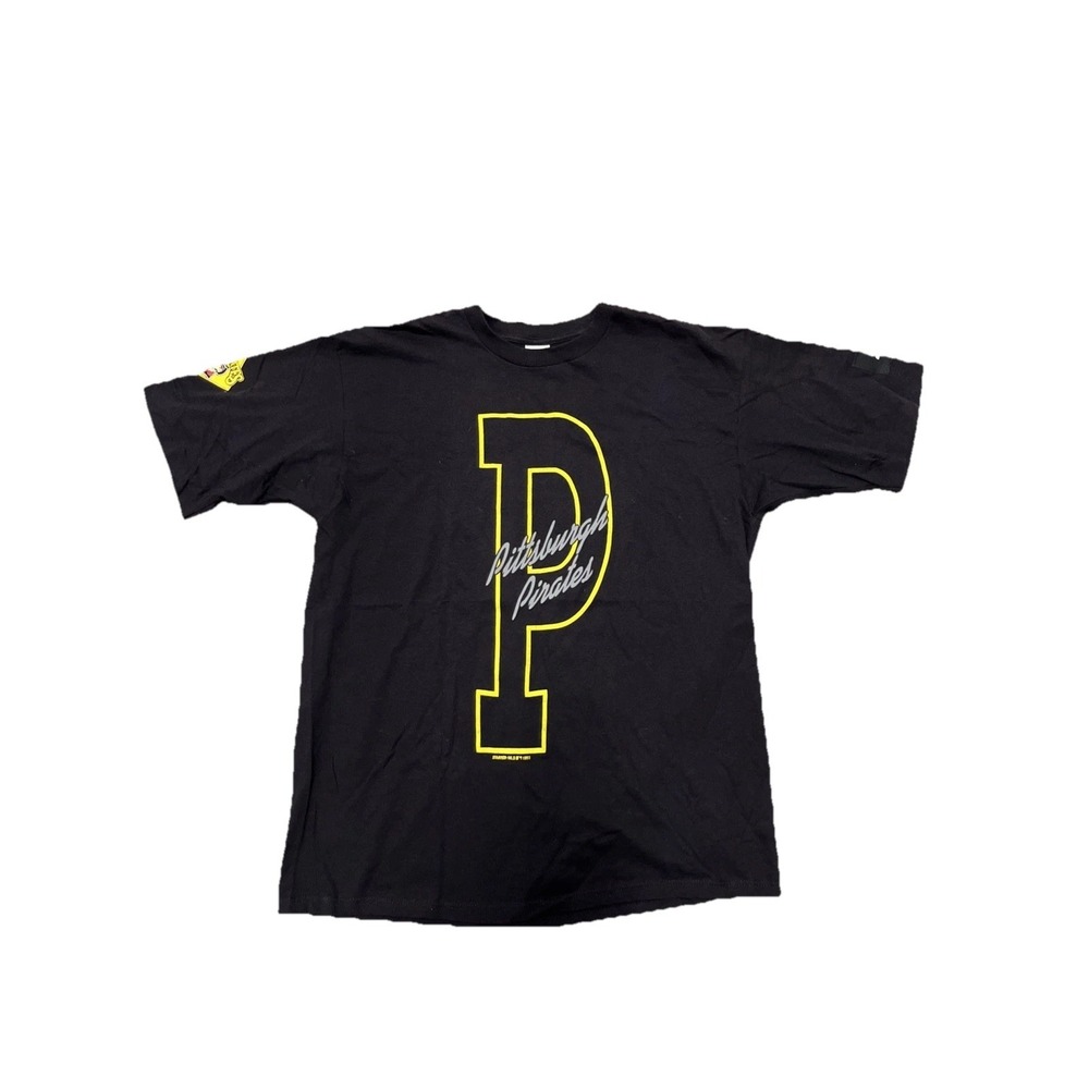 VTG 1993 Starter MLB Pittsburgh Pirates  Logo T-Shirt Xl Black Made USA